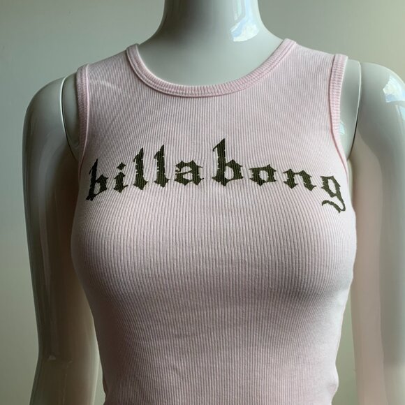 Billabong surf light pink ribbed tank top - Picture 3 of 5